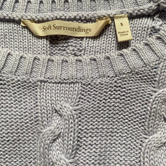 SOFT SURROUNDINGS Flurry Tunic Pullover Sweater Light Purple Size Small S - Picture 4 of 9